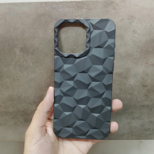 Diamond Onyx Black Puffer Soft Protective Case (iPhone 15 Series)