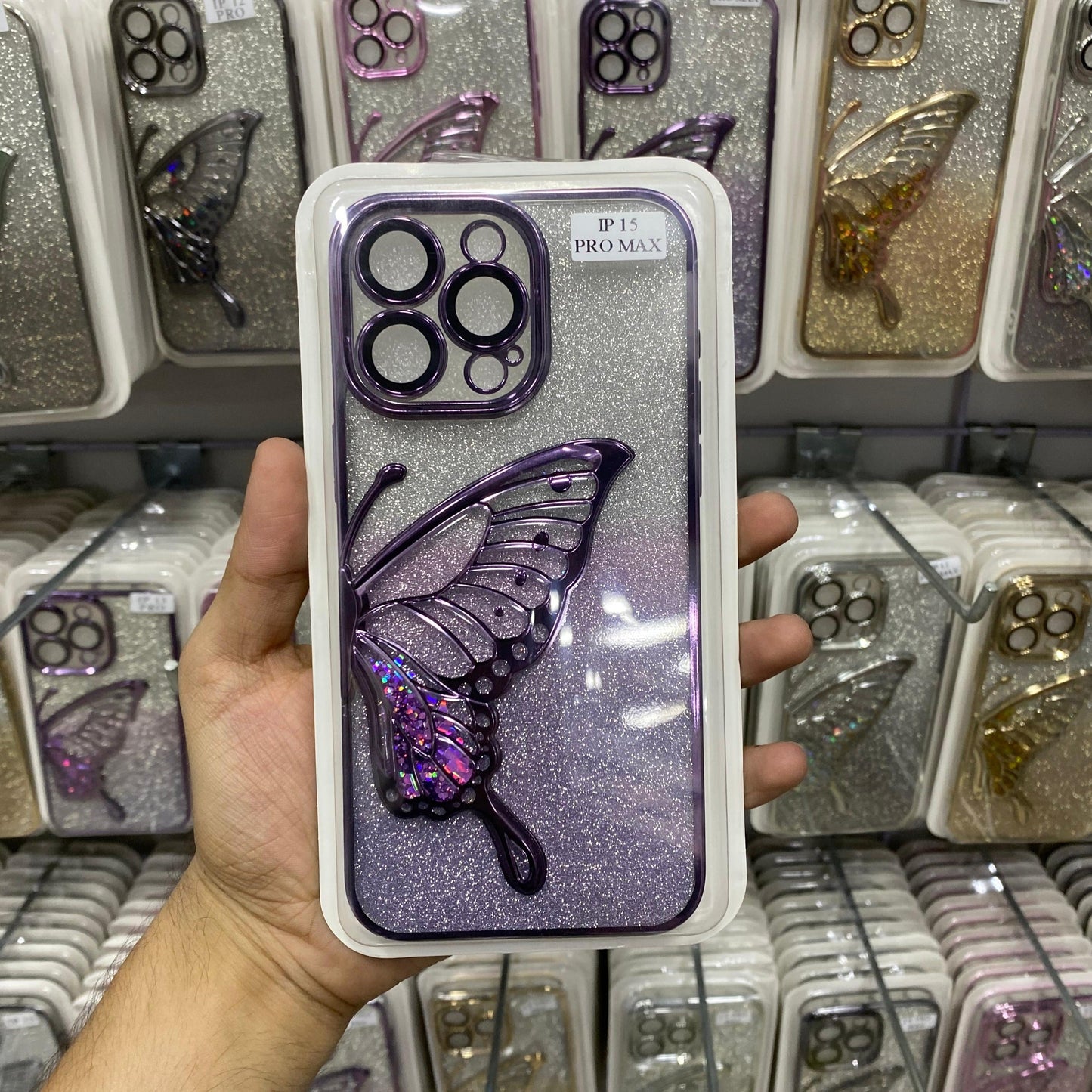 Butterfly UG Glitter Case iPhone Back Covers (DS)