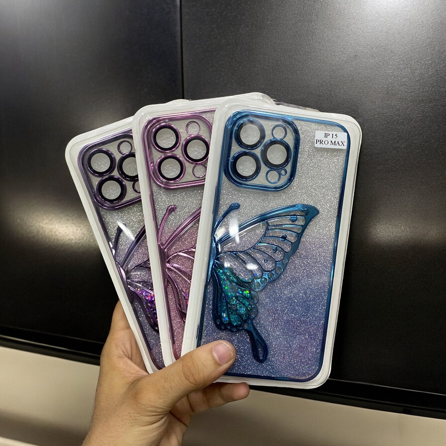 Butterfly UG Glitter Case iPhone Back Covers (DS)