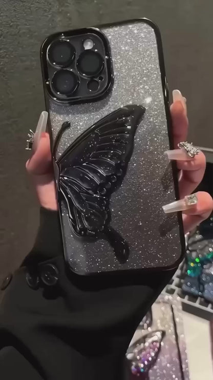 Butterfly UG Glitter Case iPhone Back Covers (DS)