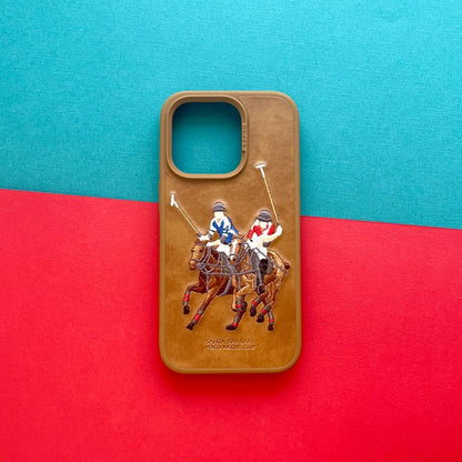 iPhone Polo Jockey Leather Back Covers