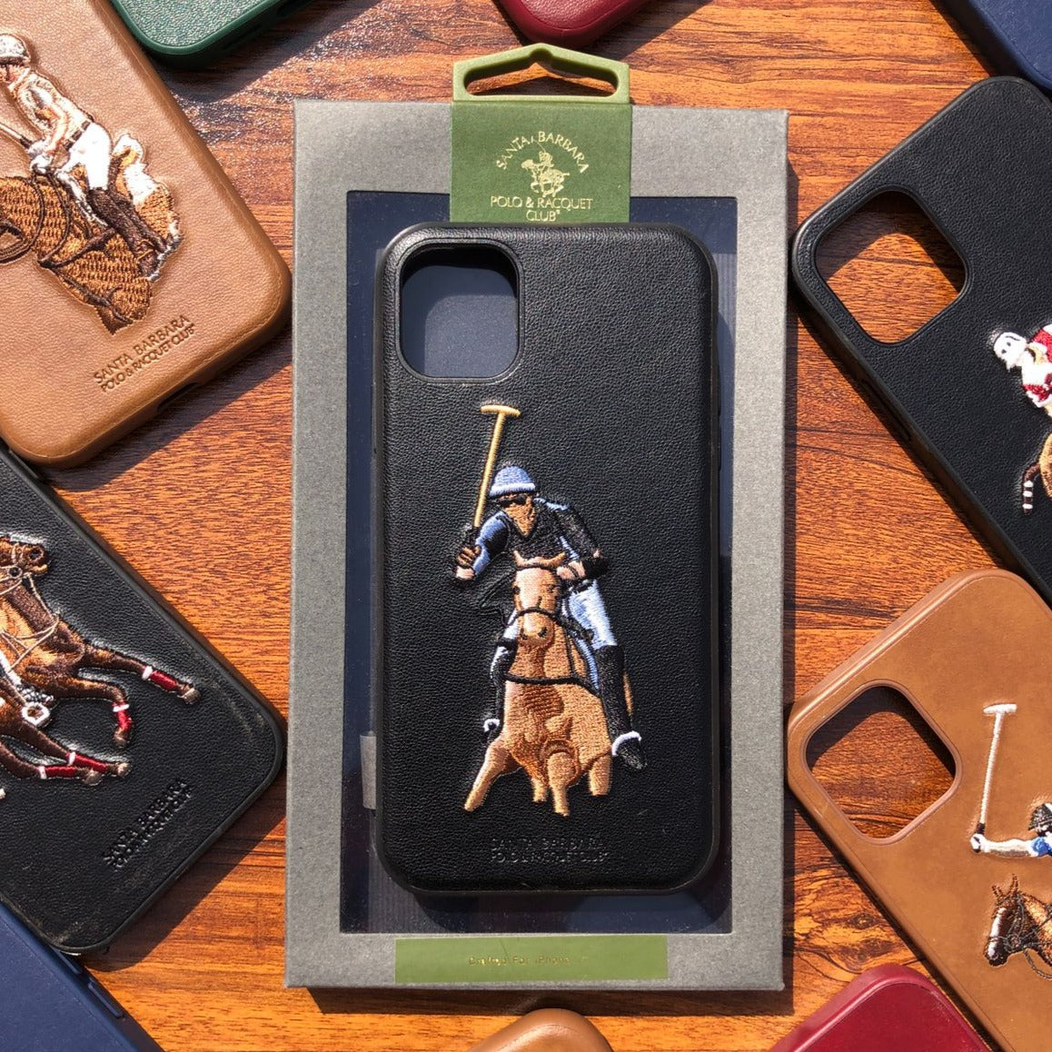 iPhone Polo Jockey Leather Back Covers