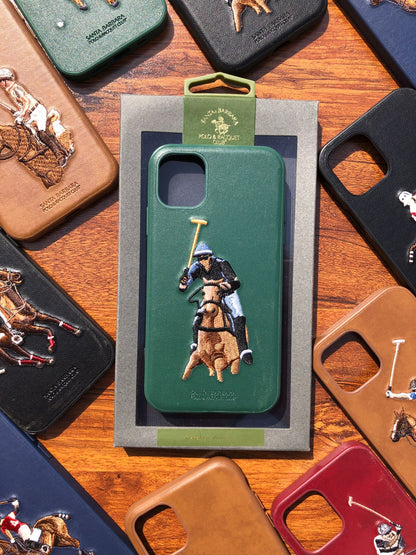 iPhone Polo Jockey Leather Back Covers