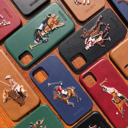 iPhone Polo Jockey Leather Back Covers