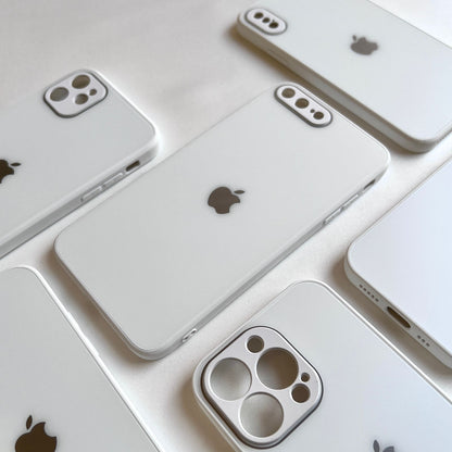 WHITE MATTE GLASS CASE