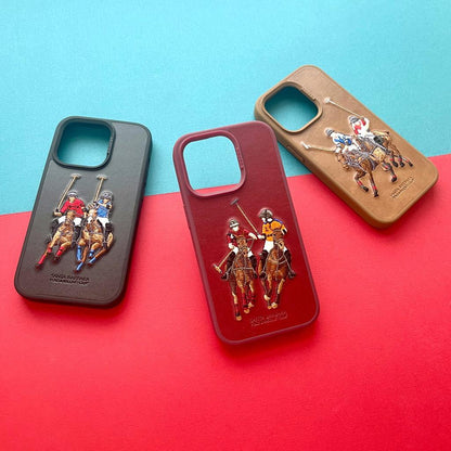 iPhone Polo Jockey Leather Back Covers